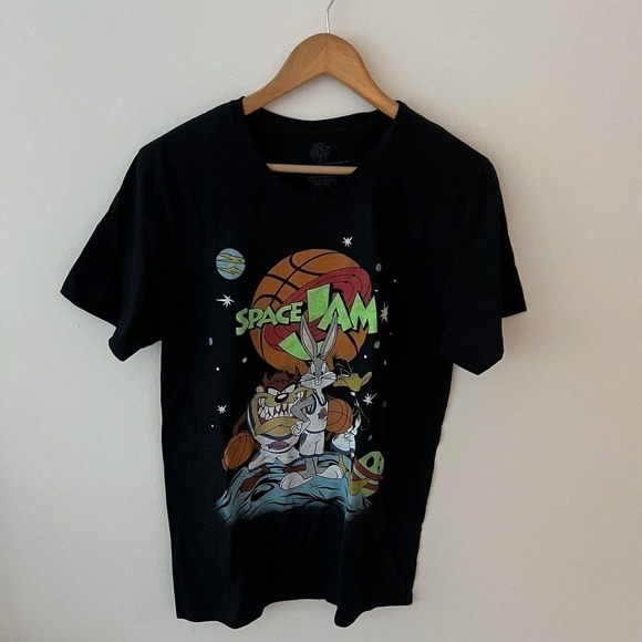 Space Jam Other - Space Jam Large Men Black Logo Shirt. 100% Cotton Size: M